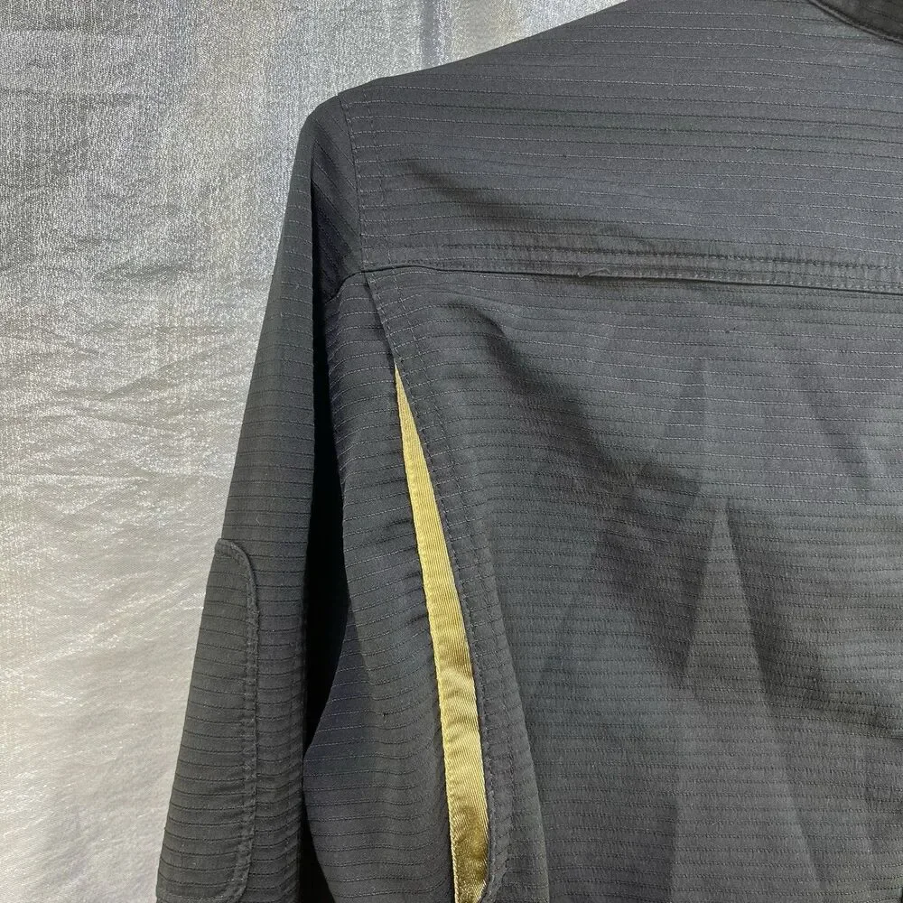 Nike Sphere Dry Jacket Black w/Gold Full Zip Textured Women's L (12/14)